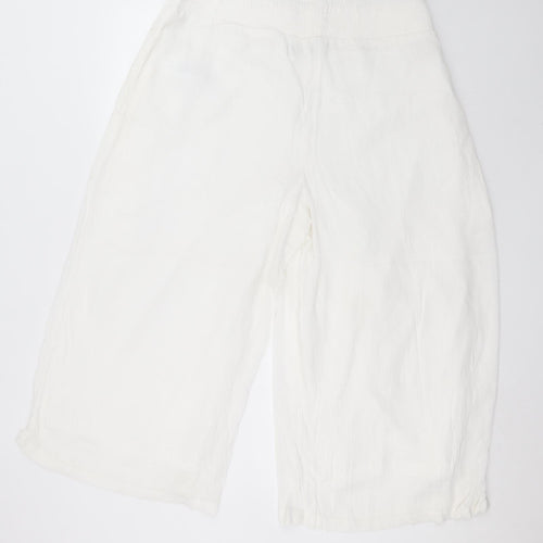 capsule  Womens White   Cropped Trousers Size 16 L23 in