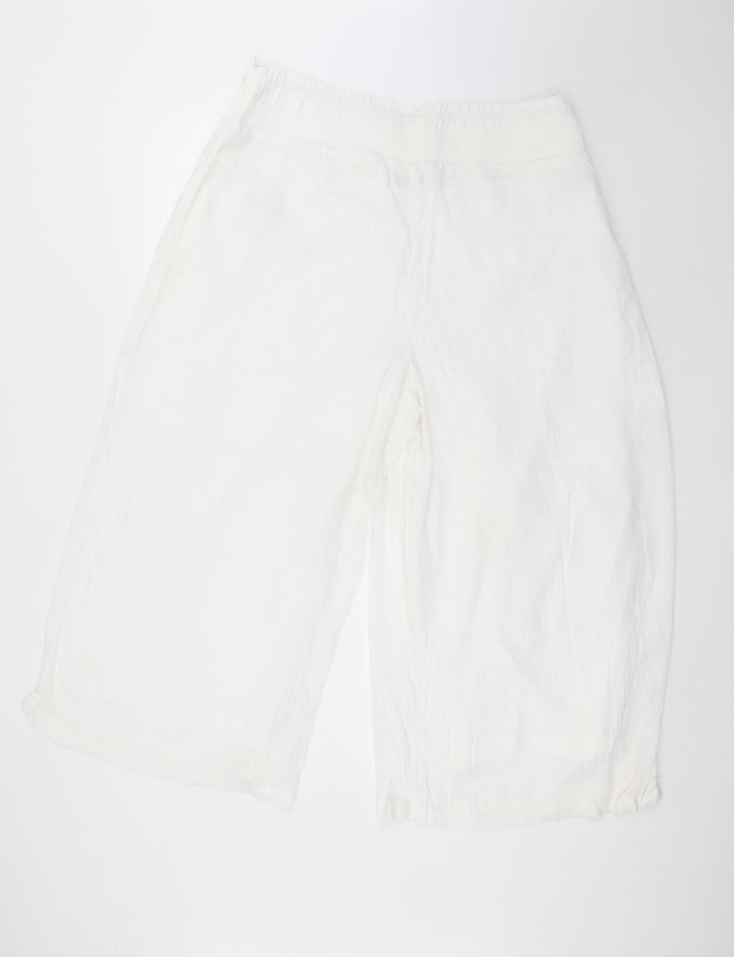 capsule  Womens White   Cropped Trousers Size 16 L23 in
