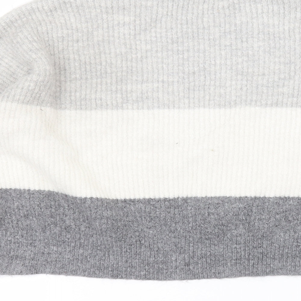 Primark Womens Grey Striped  Pullover Jumper Size L