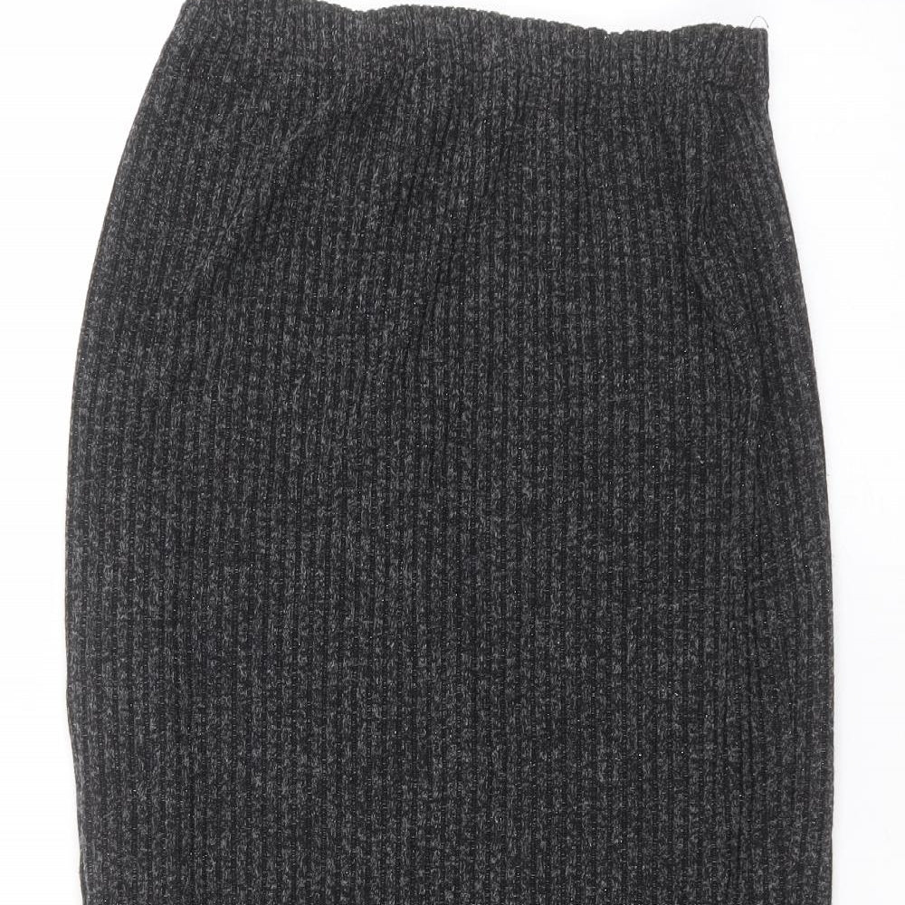 armine Womens Black   A-Line Skirt Size 14