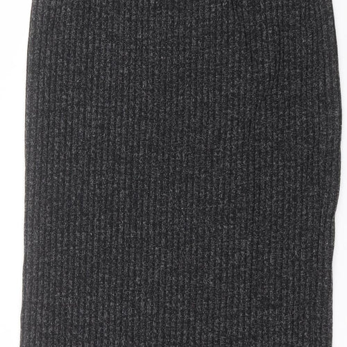 armine Womens Black   A-Line Skirt Size 14