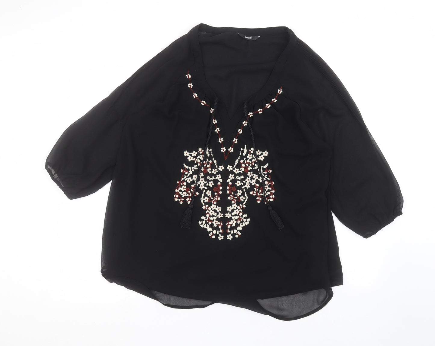 George Womens Black   Basic Blouse Size 18