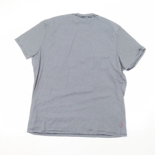 Craghoppers Mens Blue Striped   T-Shirt Size XL