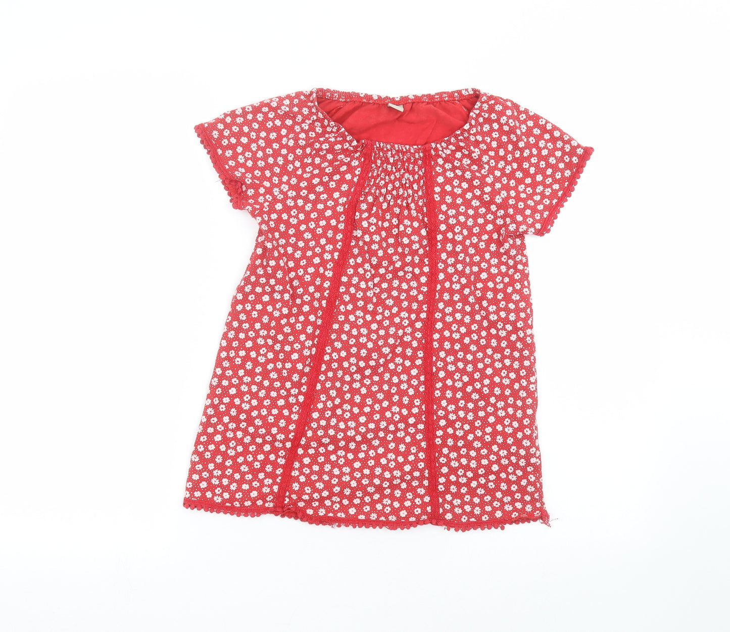 TU Girls Red Floral  Basic T-Shirt Size 11 Years