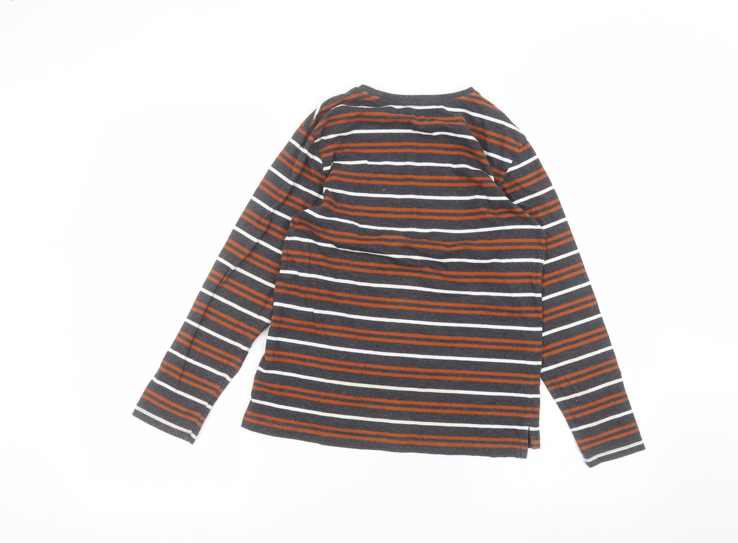 George Boys Black Striped  Basic T-Shirt Size 11-12 Years