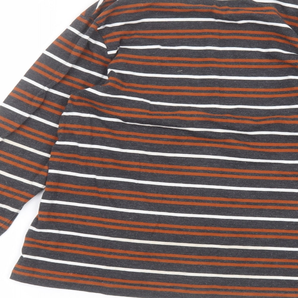 George Boys Black Striped  Basic T-Shirt Size 11-12 Years