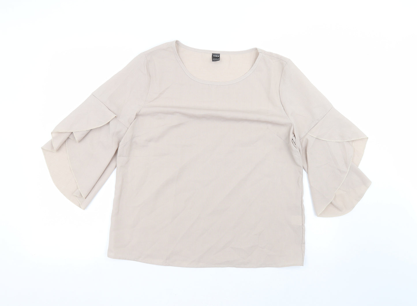 SheIn Womens Beige   Basic Blouse Size L