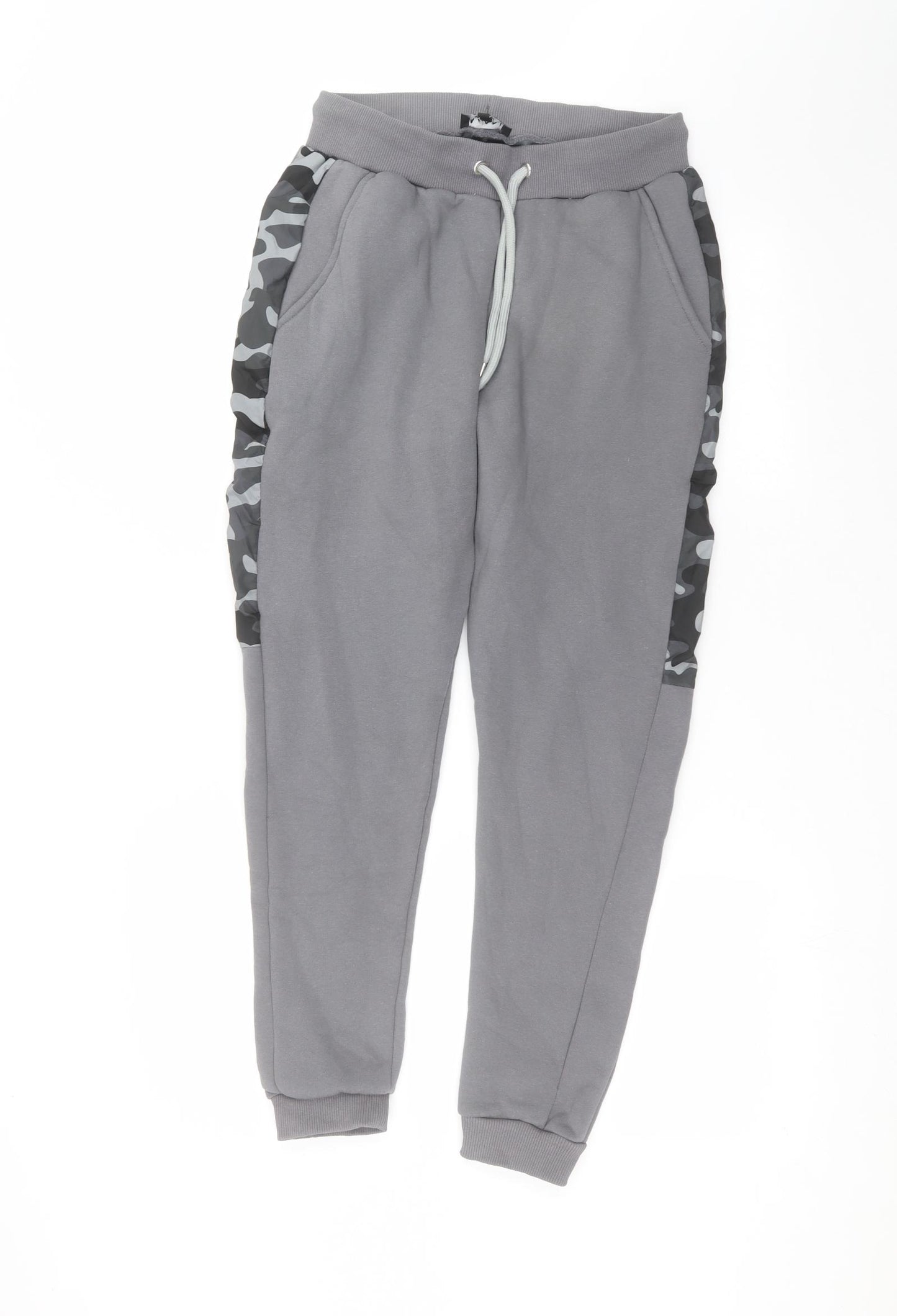 Boohoo Mens Grey Camouflage  Sweatpants Trousers Size M L25 in