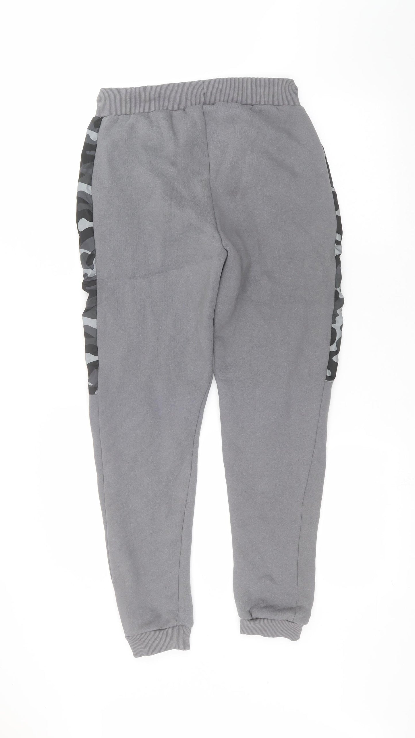 Boohoo Mens Grey Camouflage  Sweatpants Trousers Size M L25 in