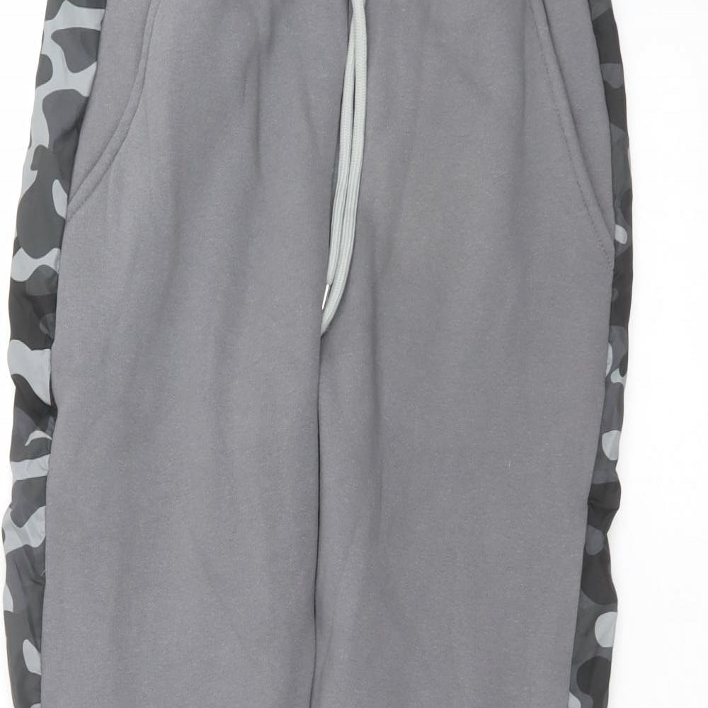 Boohoo Mens Grey Camouflage  Sweatpants Trousers Size M L25 in