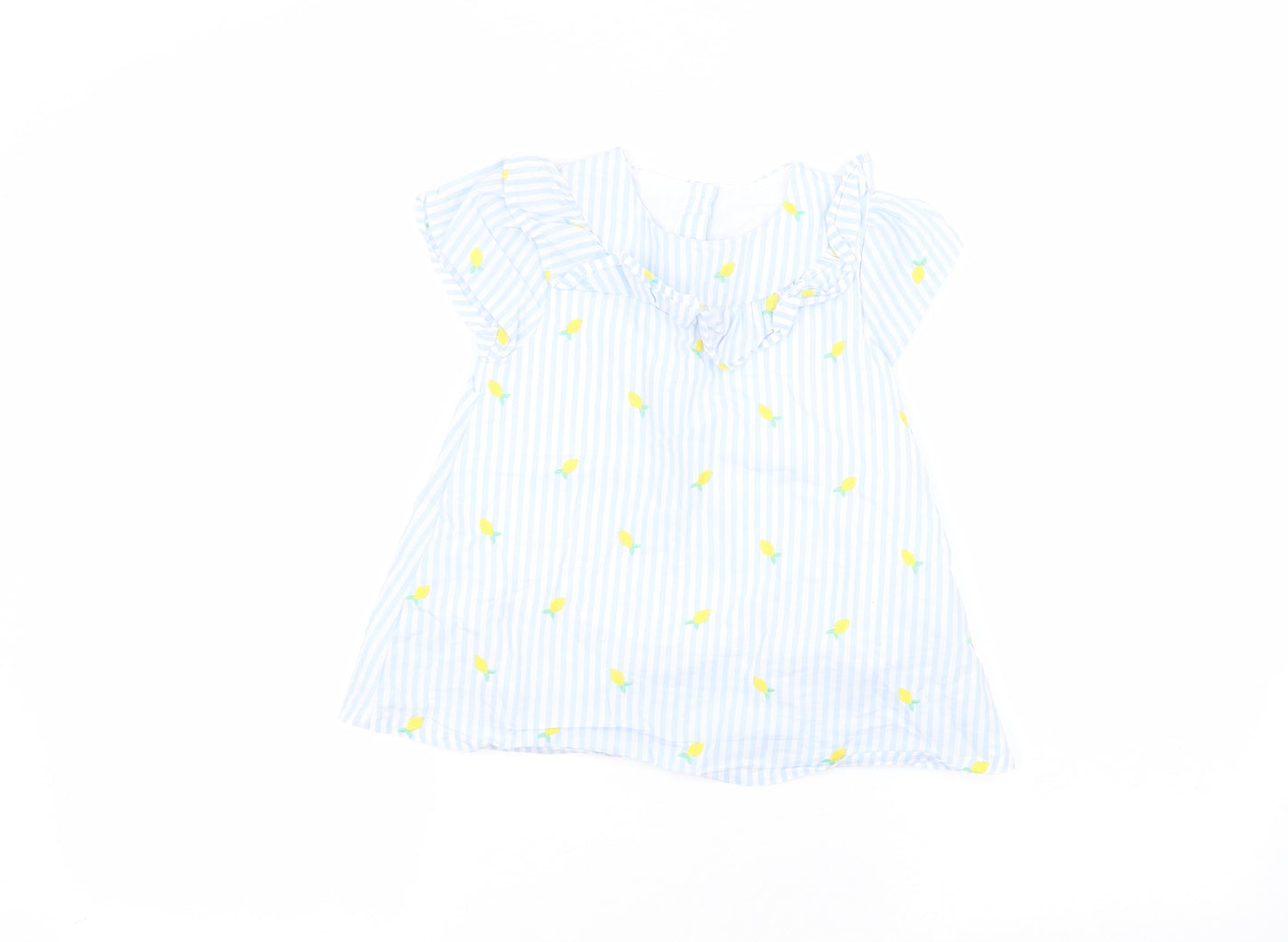 Matalan Girls Blue Striped  Basic T-Shirt Size 3-4 Years