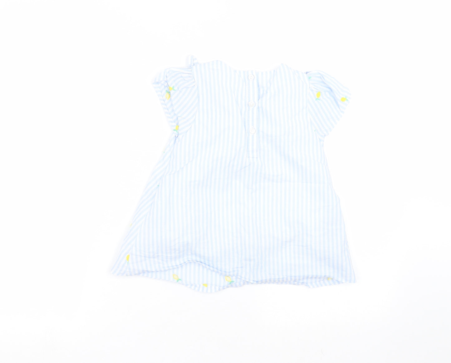 Matalan Girls Blue Striped  Basic T-Shirt Size 3-4 Years