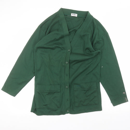 para Womens Green   Cardigan Jumper Size S