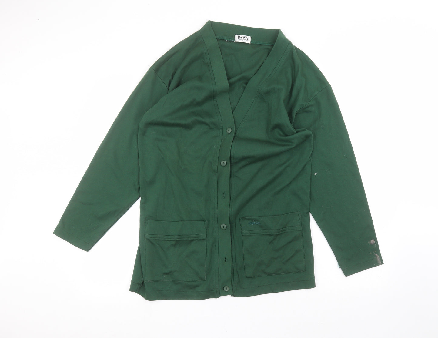 para Womens Green   Cardigan Jumper Size S
