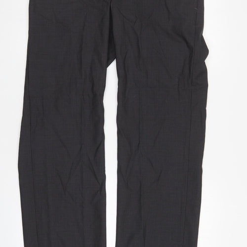 Preworn Womens Grey Striped  Trousers  Size 35 in L31 in