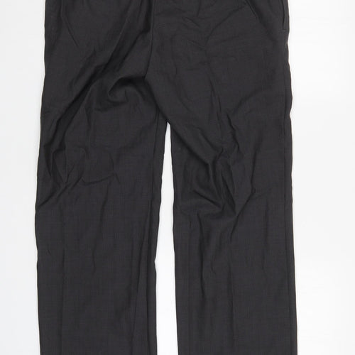 Preworn Womens Grey Striped  Trousers  Size 35 in L31 in