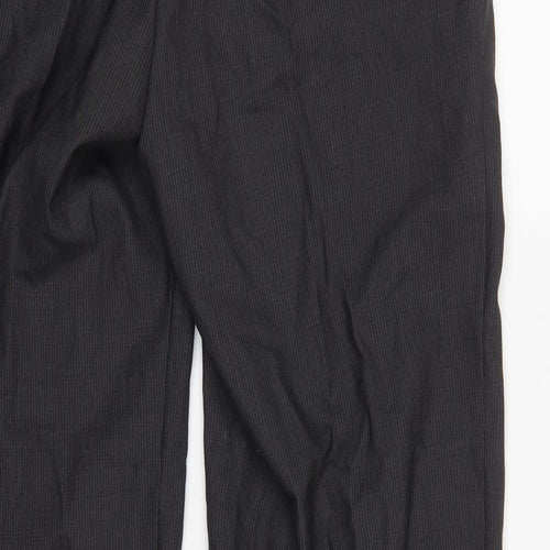 Preworn Womens Grey Striped  Trousers  Size 35 in L31 in