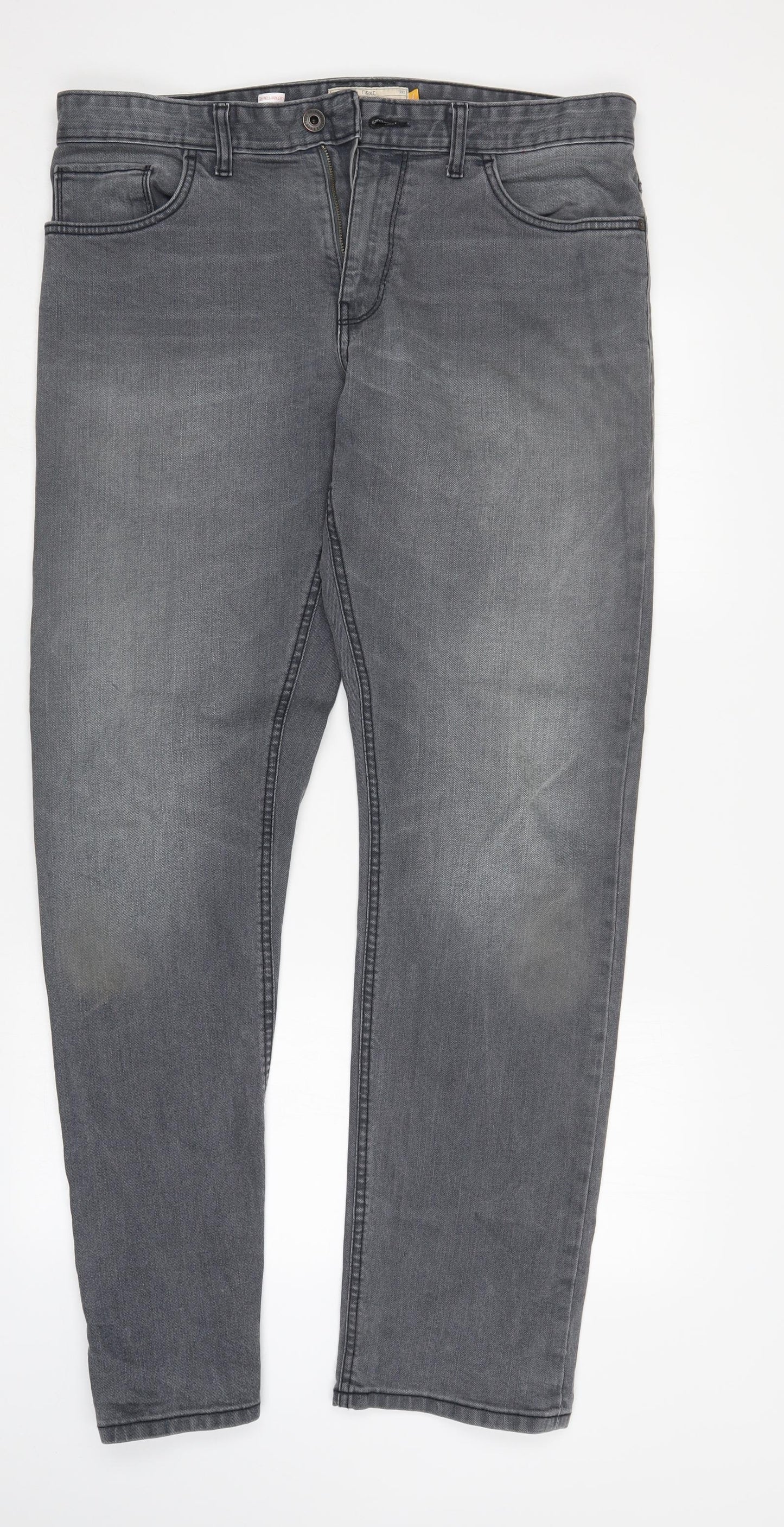 NEXT Mens Grey   Straight Jeans Size 34 L33 in