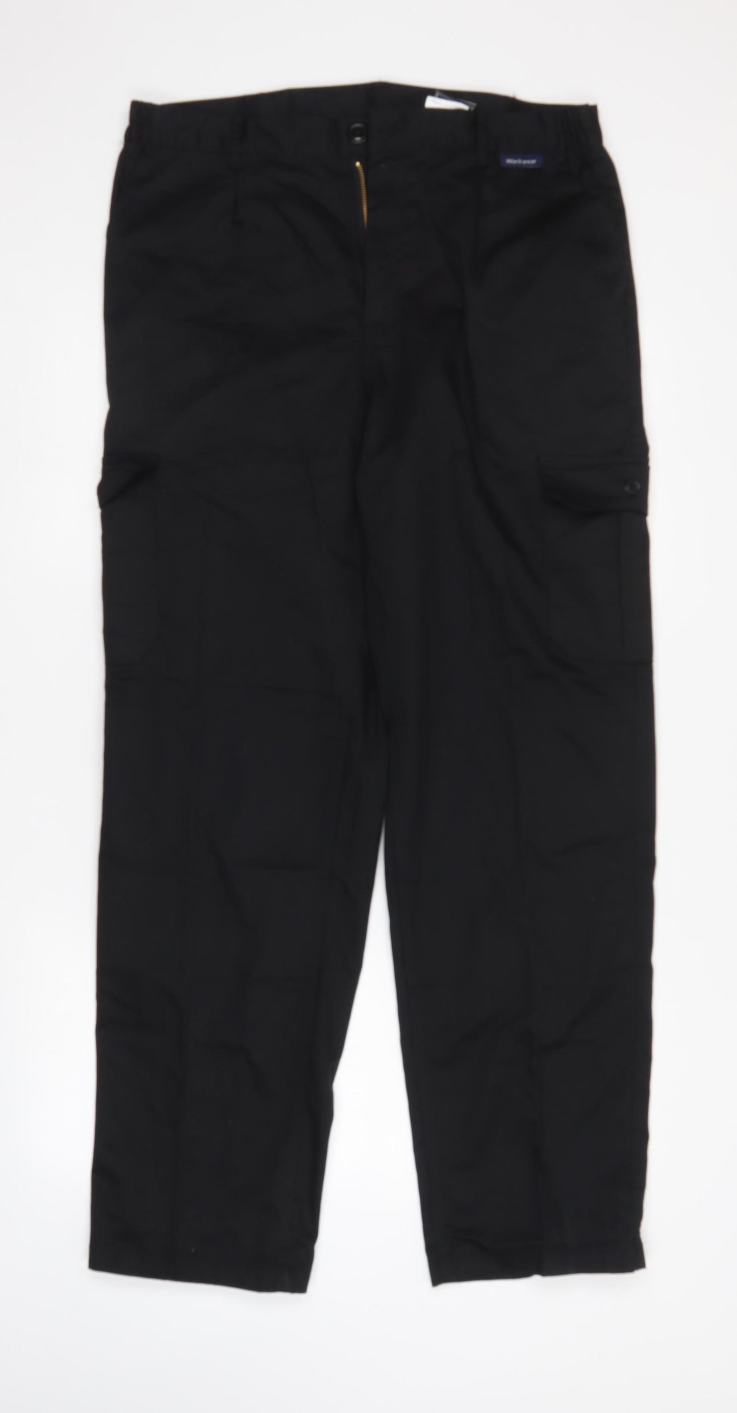 Black Knight Mens Black   Cargo Trousers Size 34 L31 in