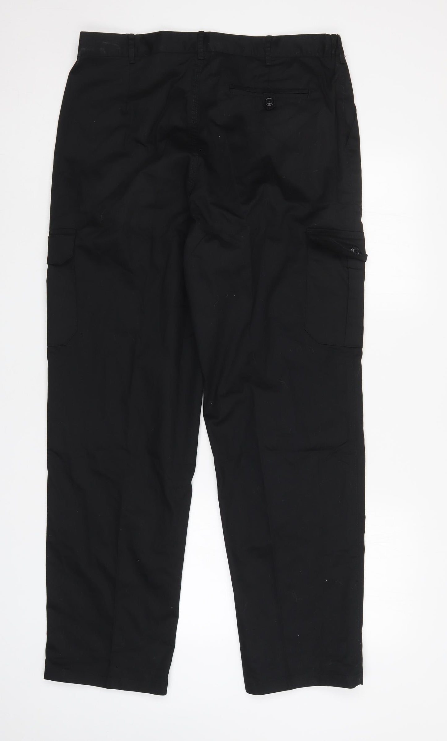 Black Knight Mens Black   Cargo Trousers Size 34 L31 in