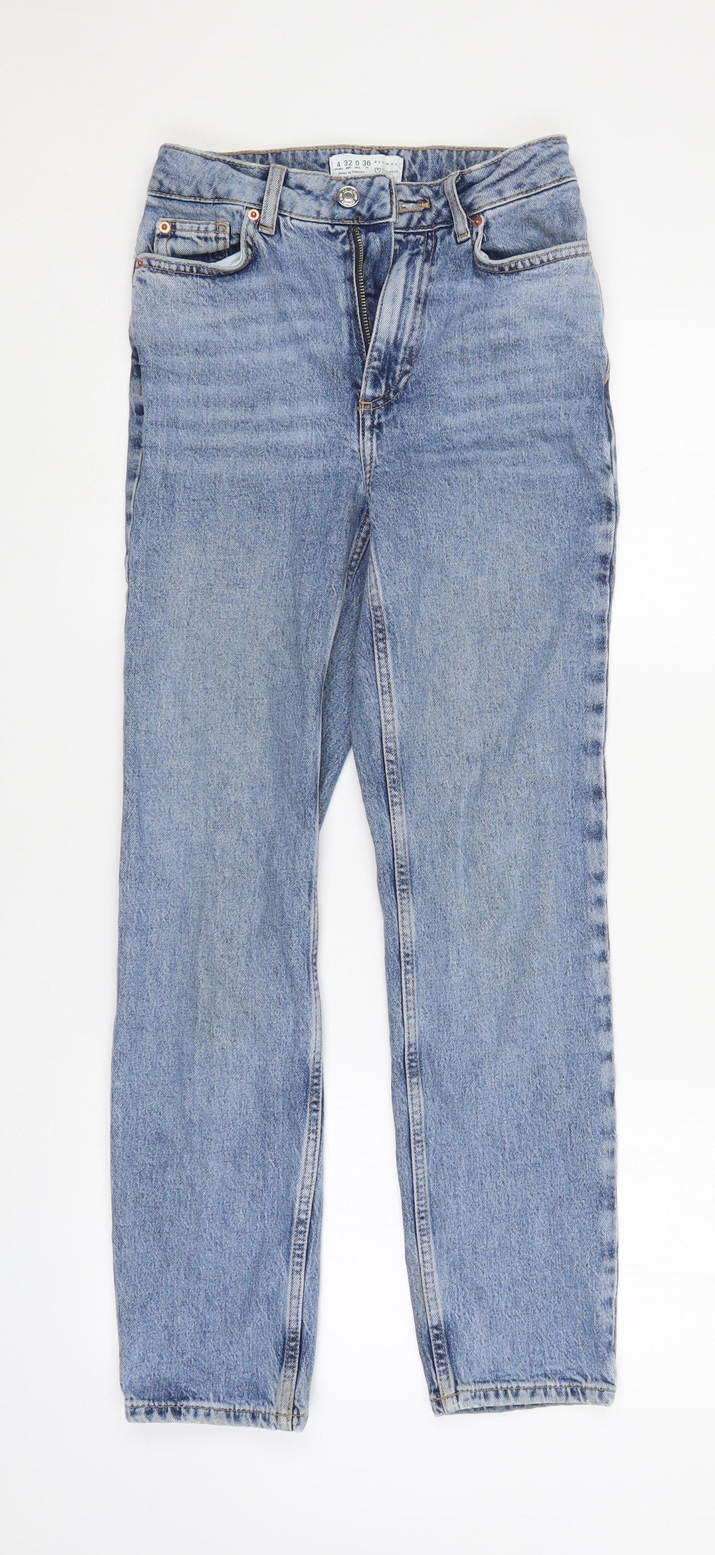 Denim & Co. Womens Blue   Straight Jeans Size 4 L28 in