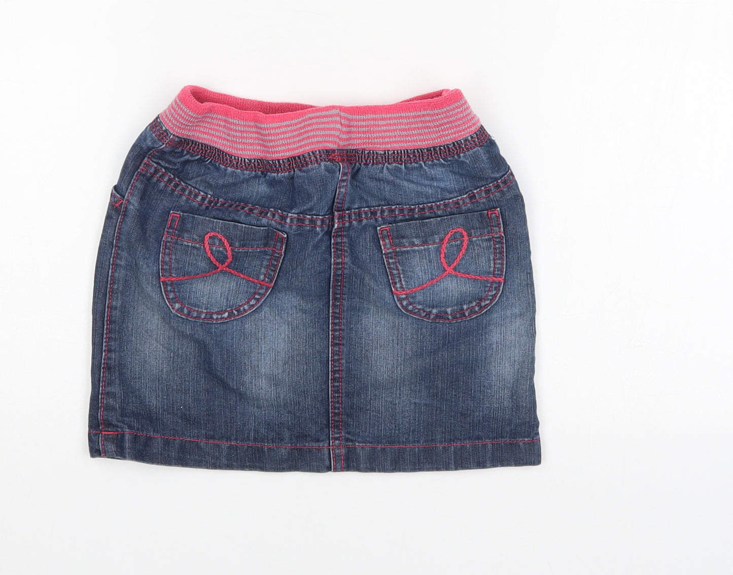 George Girls Blue  Denim A-Line Skirt Size 5-6 Years