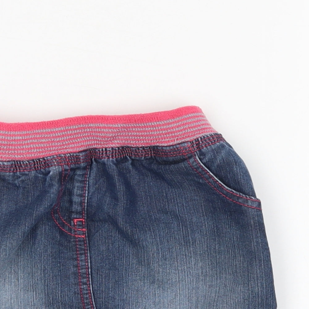 George Girls Blue  Denim A-Line Skirt Size 5-6 Years