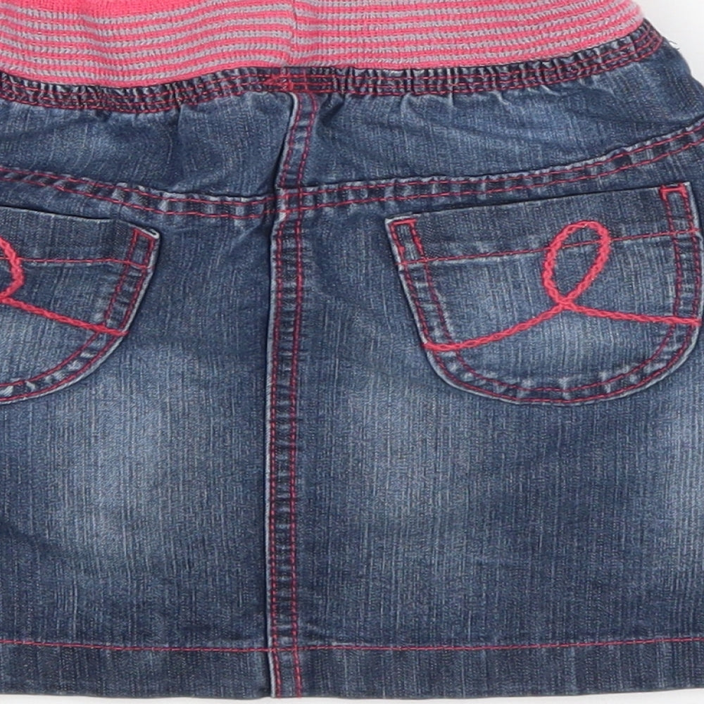 George Girls Blue  Denim A-Line Skirt Size 5-6 Years