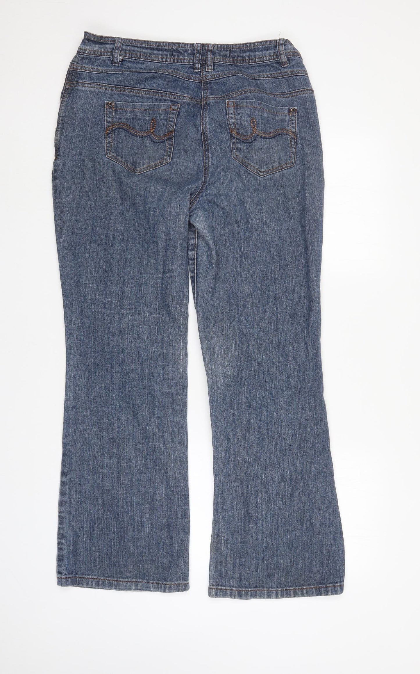 NEXT Womens Blue  Denim Straight Jeans Size 14 L30 in