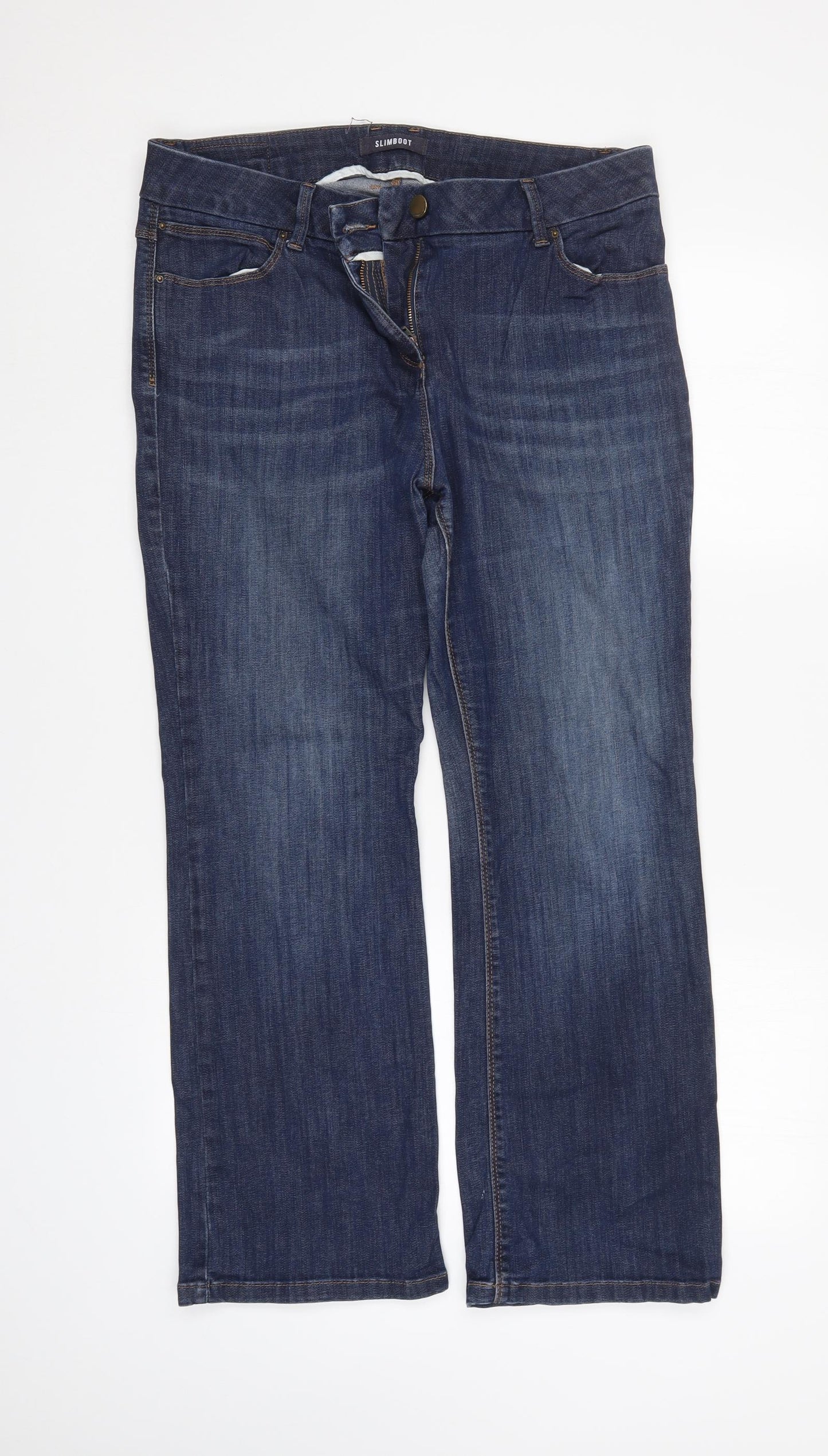 M&S Womens Blue   Bootcut Jeans Size 16 L28 in