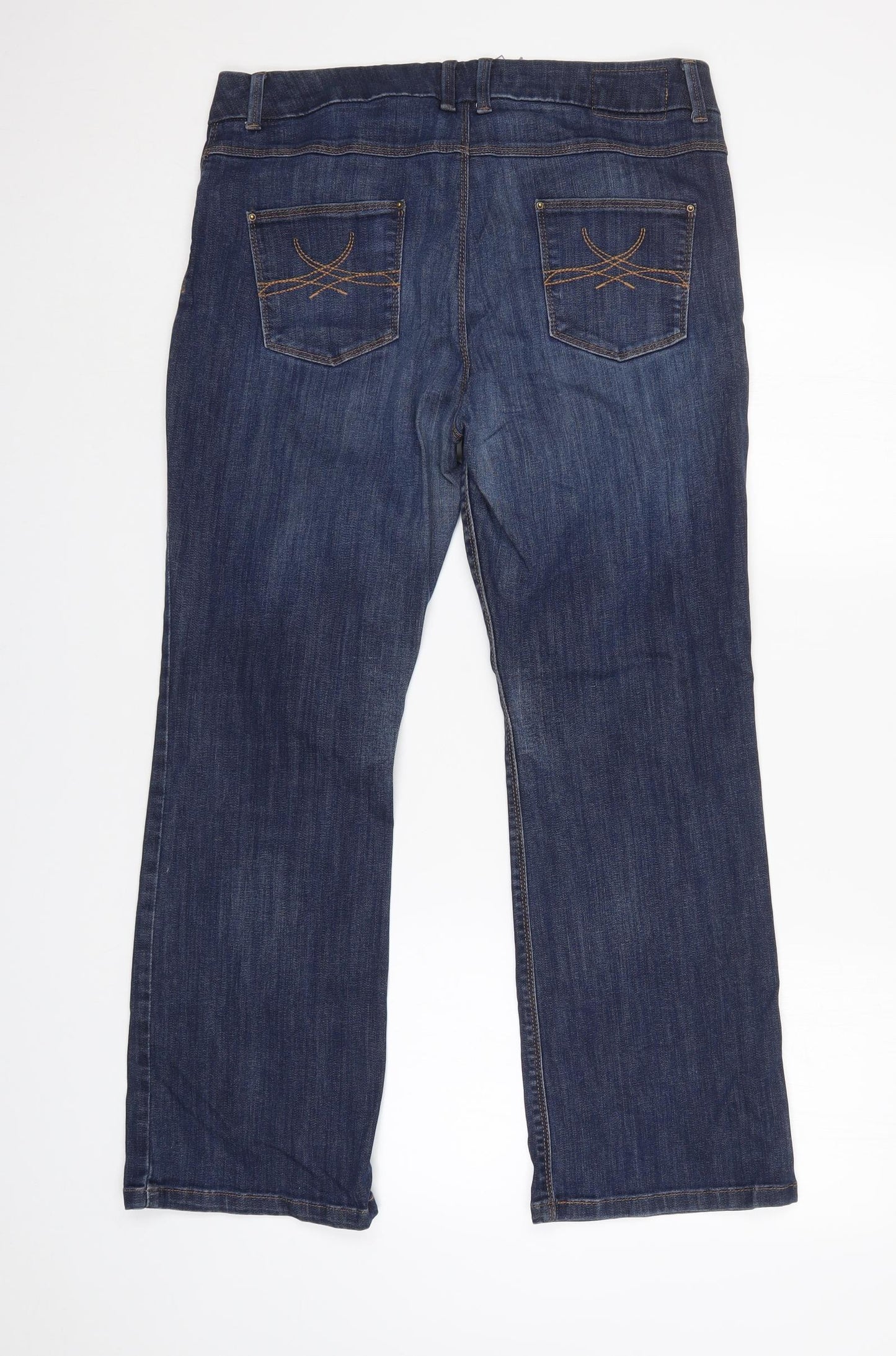 M&S Womens Blue   Bootcut Jeans Size 16 L28 in