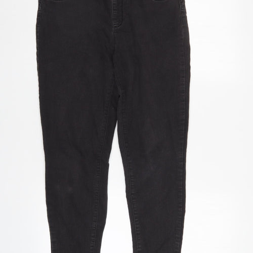 Denim & Co. Womens Black   Tapered Jeans Size 14 L29 in