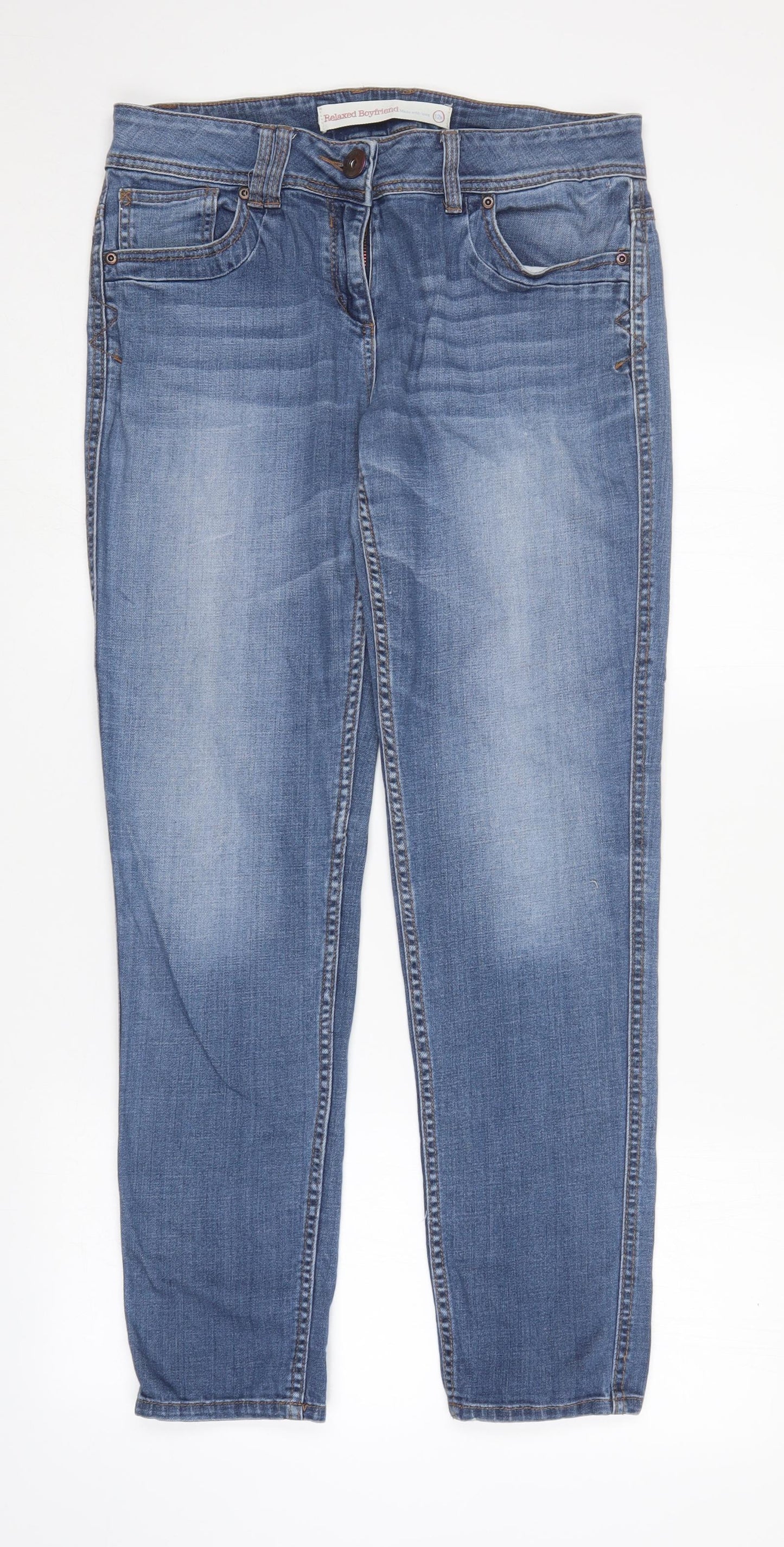 NEXT Womens Blue   Boyfriend Jeans Size 12 L30 in