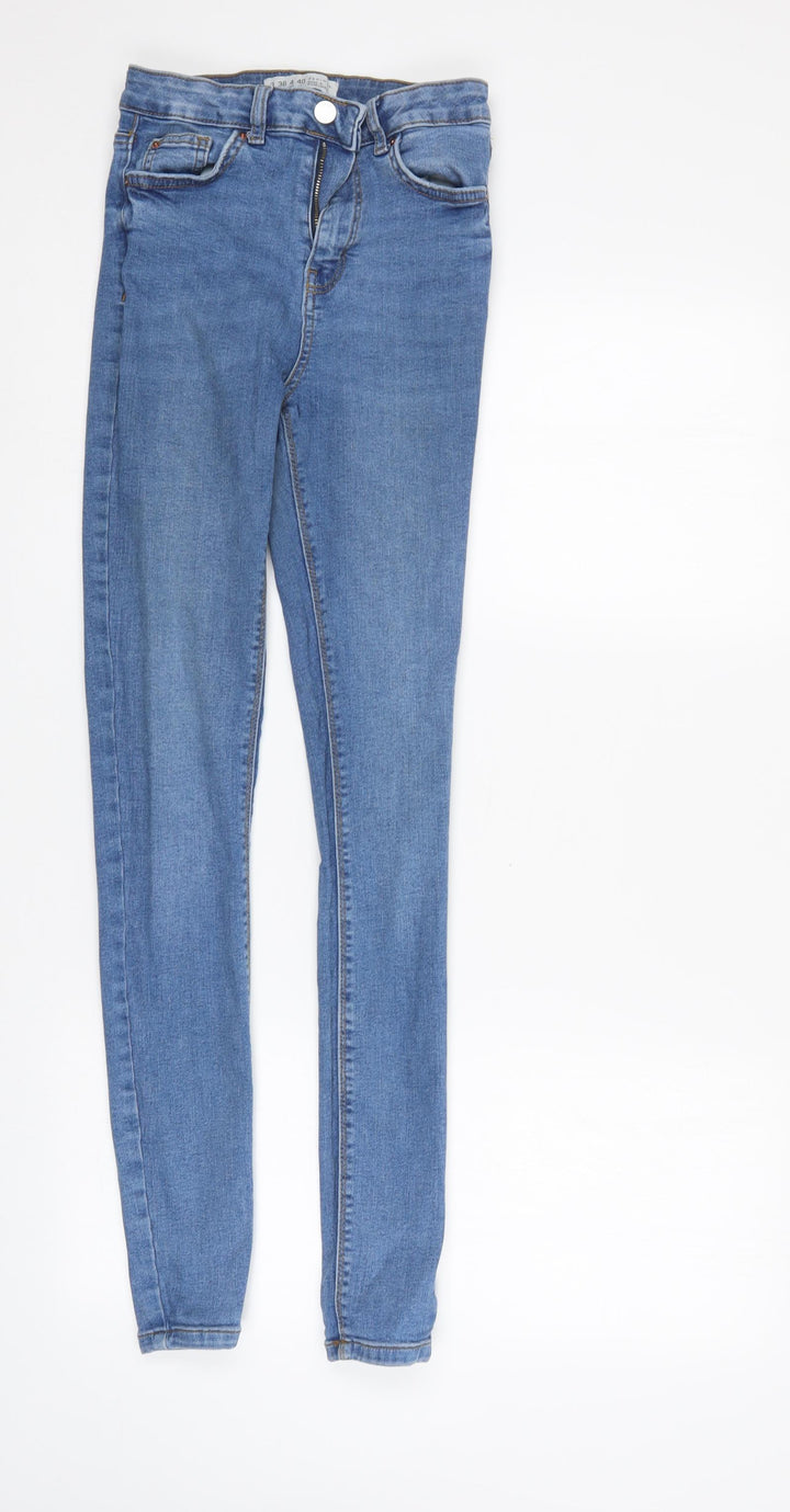 Denim & Co. Womens Blue Tapered Jeans Size 8 L29 in