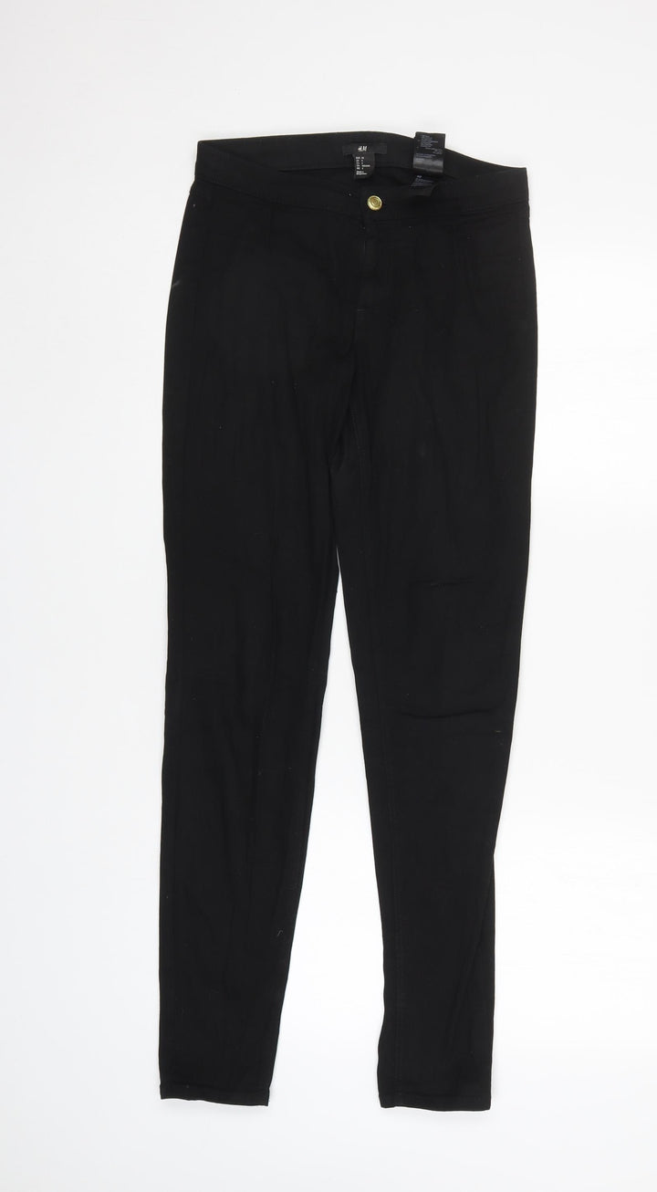 H&M Womens Black Tapered Jeans Size 6 L30 in