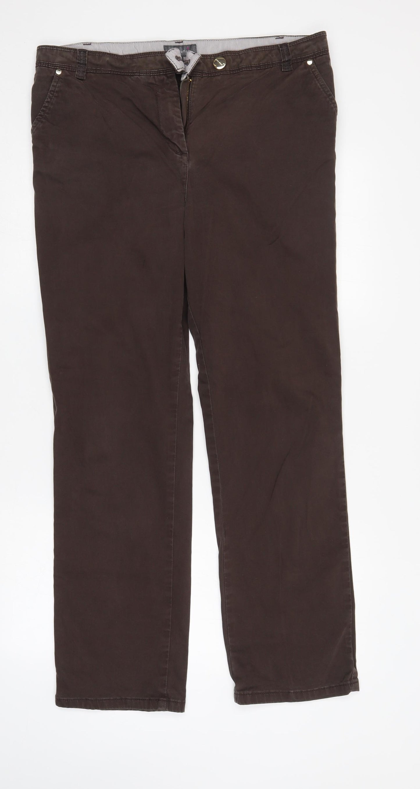 Per Una Womens Brown   Straight Jeans Size 14 L29 in