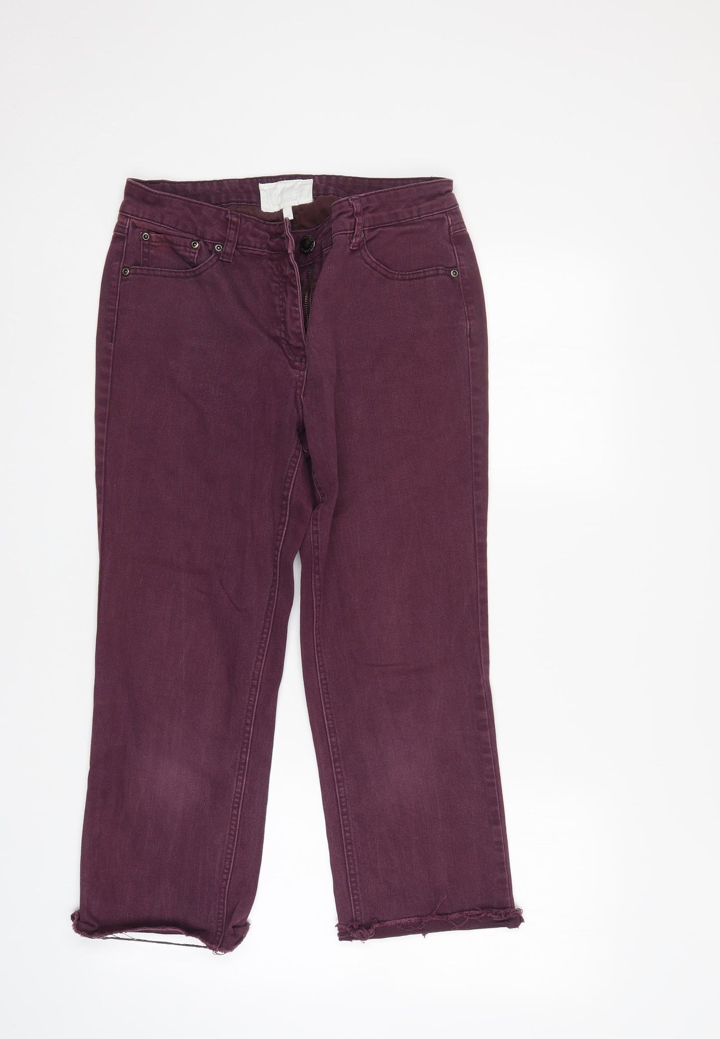 John Rocha Womens Purple   Cropped Jeans Size 12 L23 in