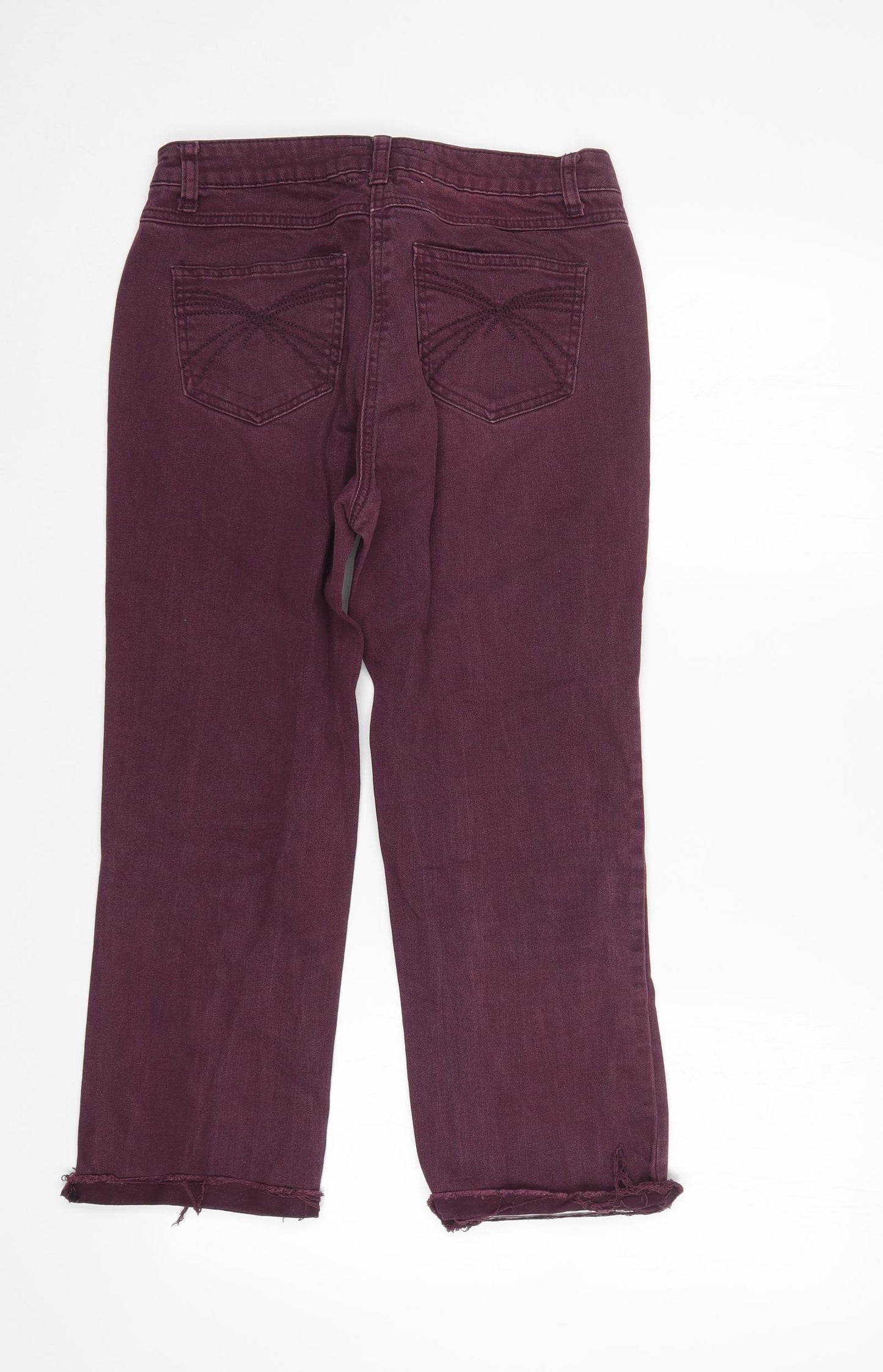 John Rocha Womens Purple   Cropped Jeans Size 12 L23 in