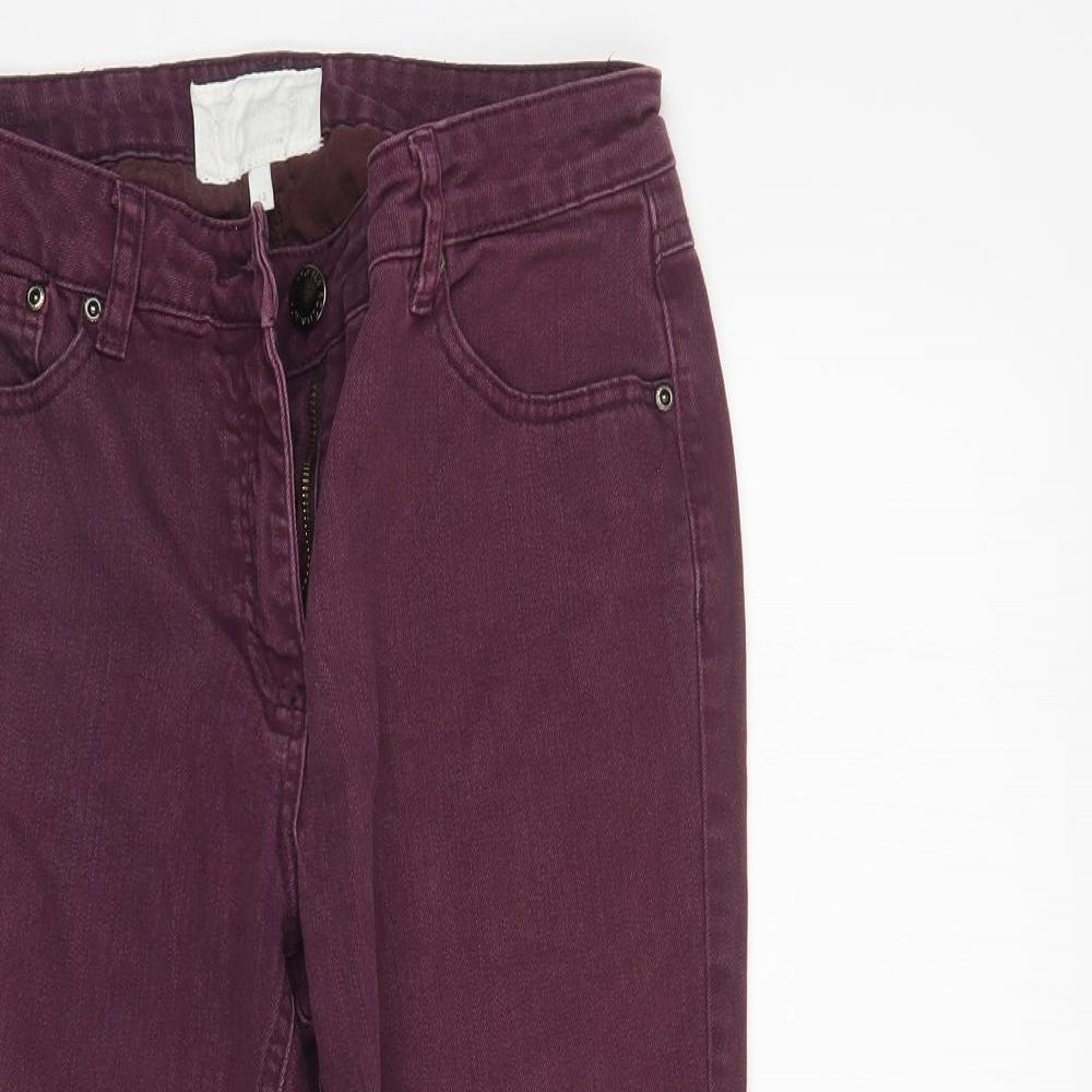 John Rocha Womens Purple   Cropped Jeans Size 12 L23 in