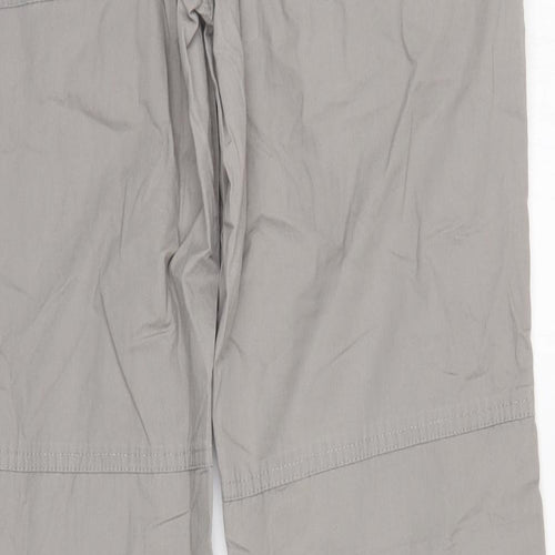 Denim & Co. Womens Grey   Cargo Trousers Size 14 L32 in