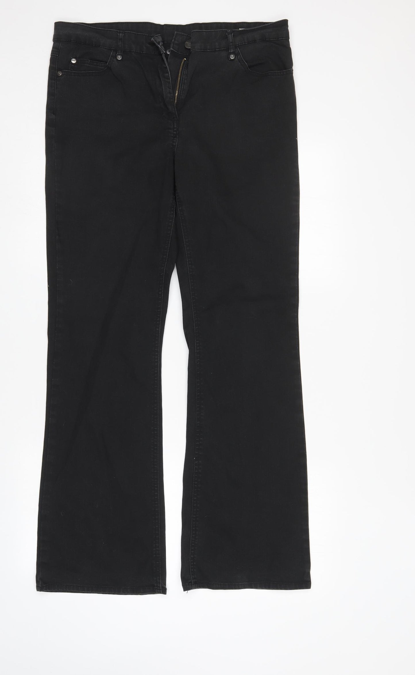 Preworn Womens Black   Bootcut Jeans Size 14 L30 in