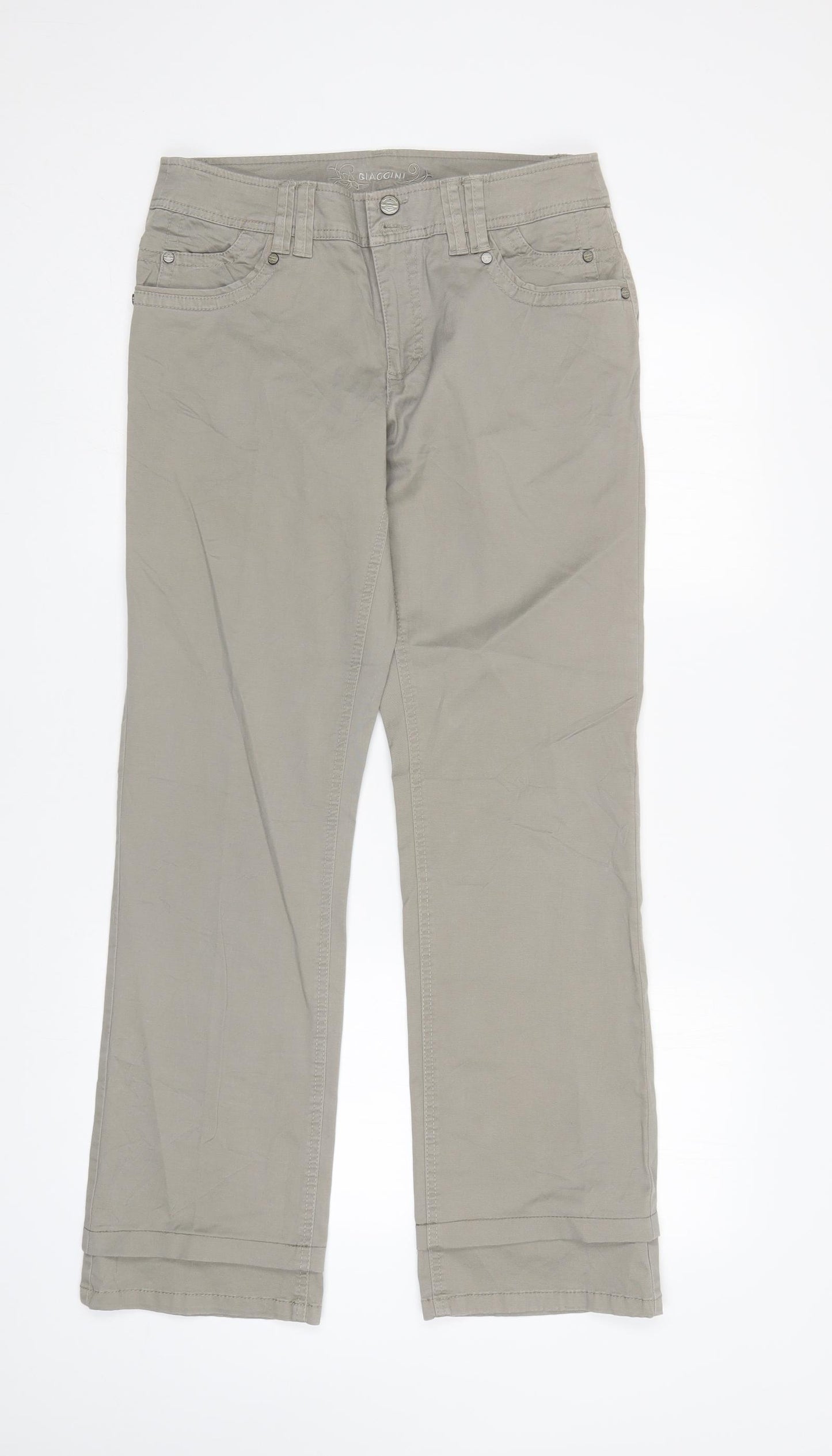 Blaggini Womens Grey   Straight Jeans Size 12 L30 in