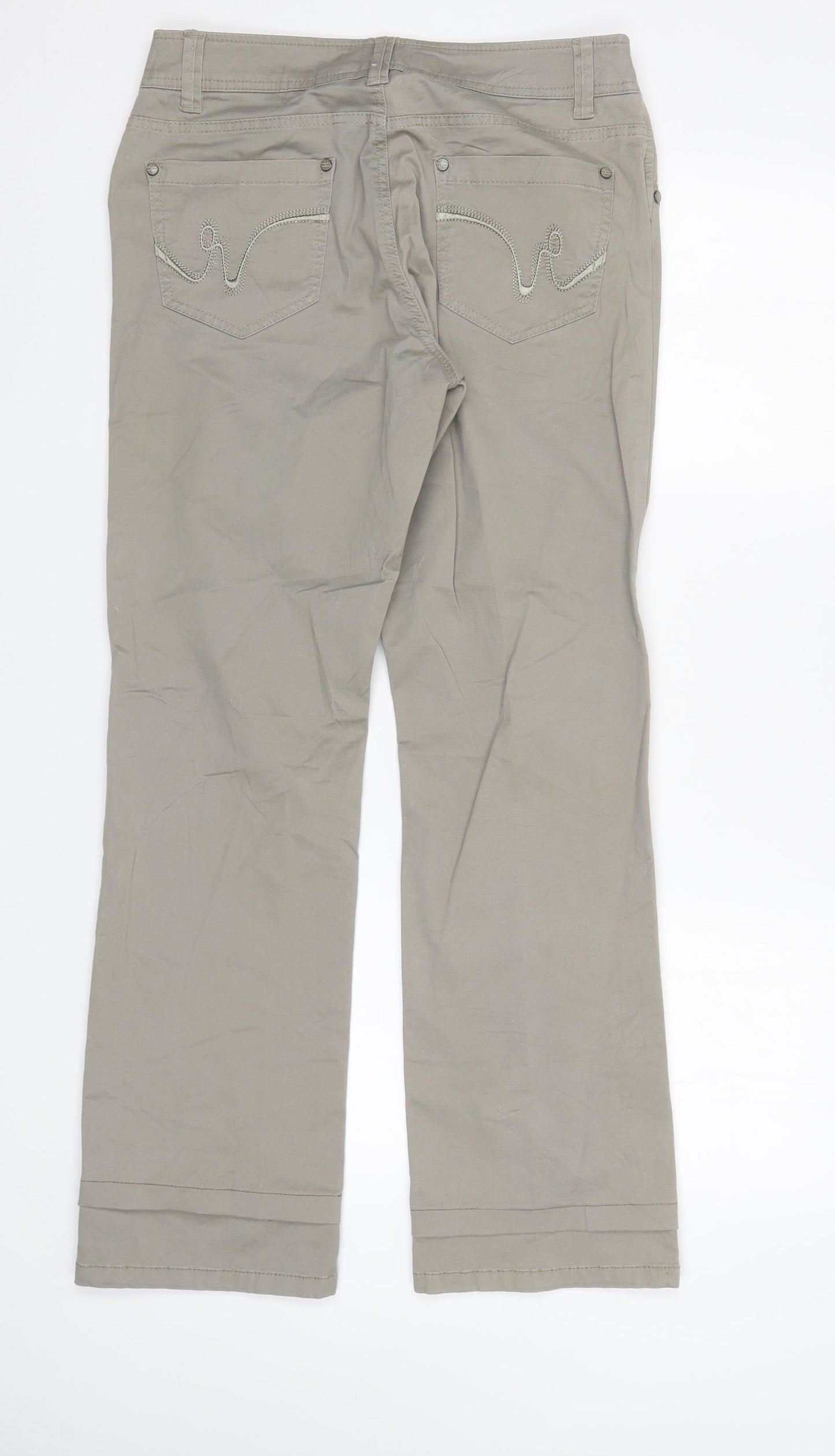 Blaggini Womens Grey   Straight Jeans Size 12 L30 in