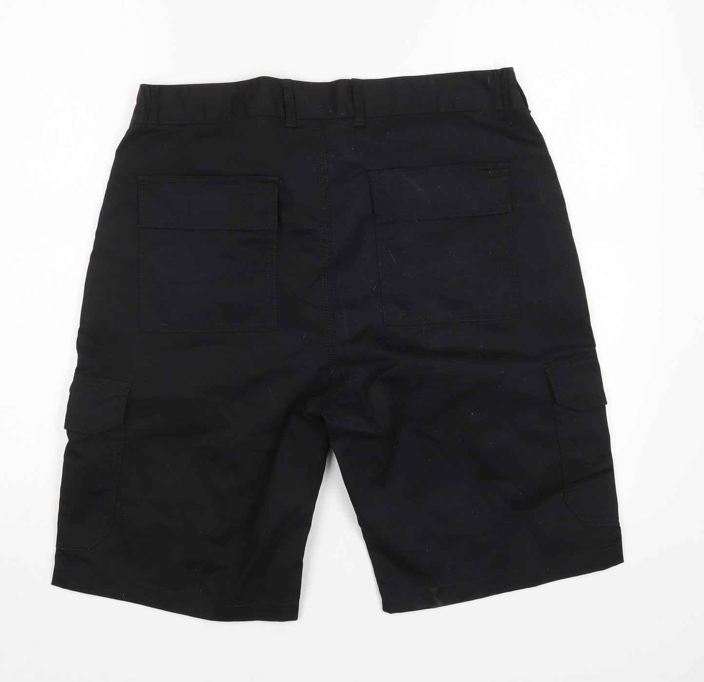 Black Knight Mens Black   Cargo Shorts Size 34