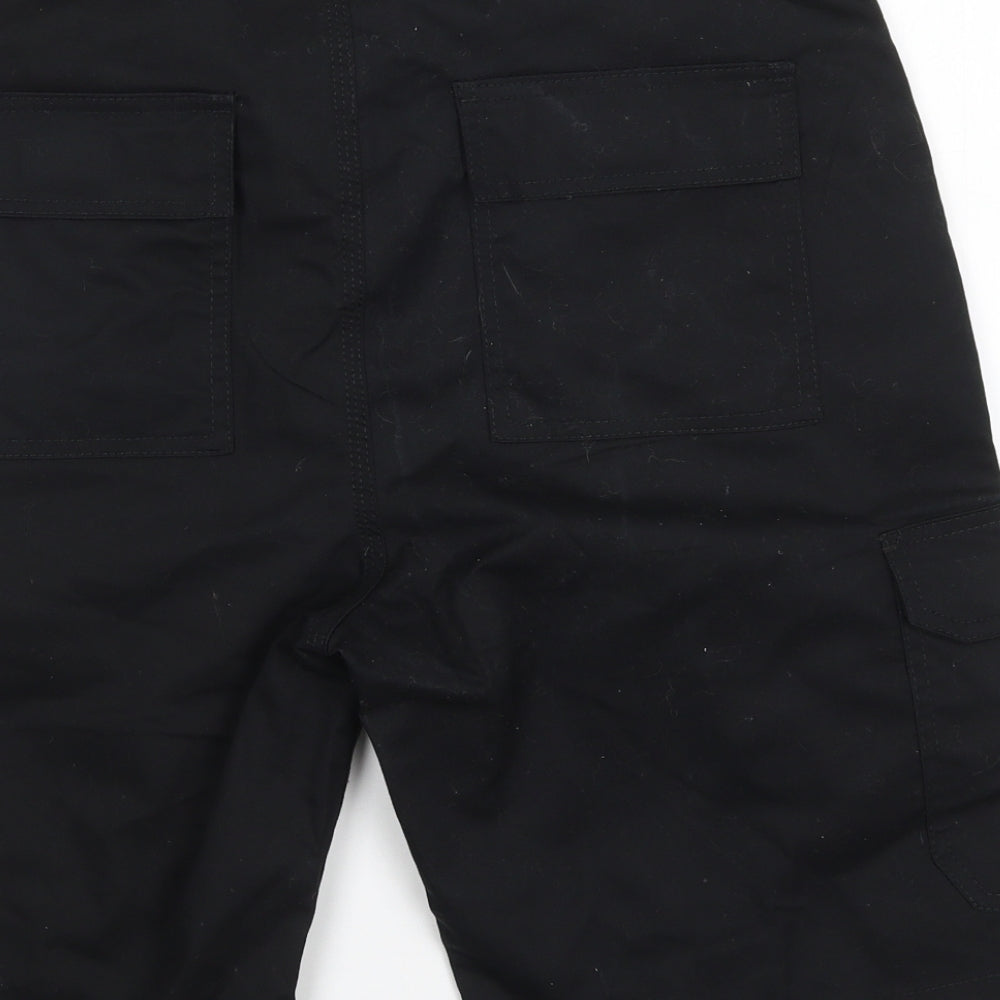 Black Knight Mens Black   Cargo Shorts Size 34