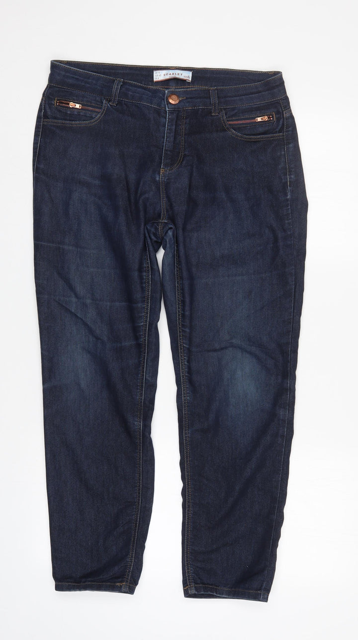 Scarlet Womens Blue Straight Jeans Size 12 L26 in