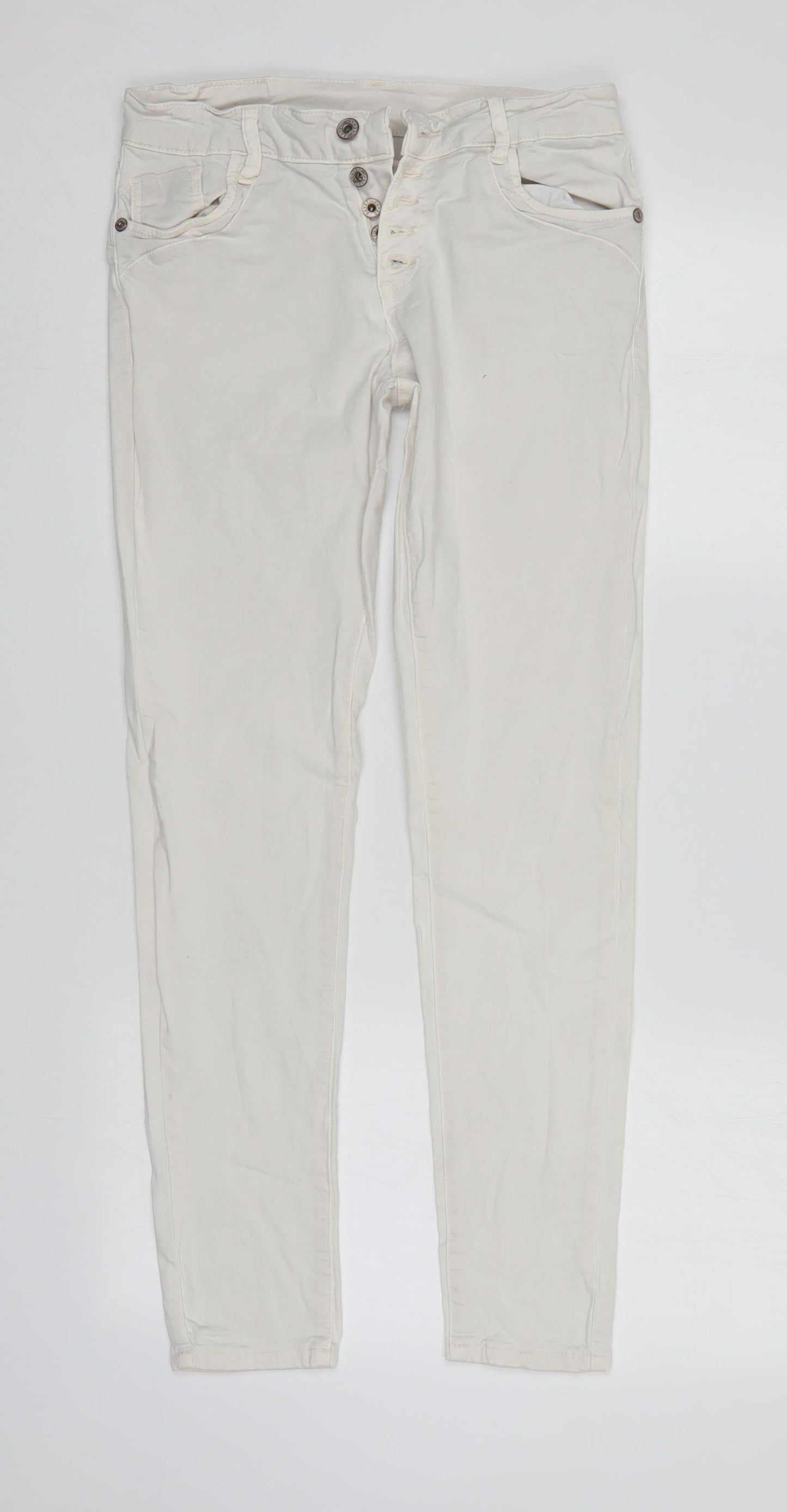 Preworn Womens White   Tapered Jeans Size S L28 in