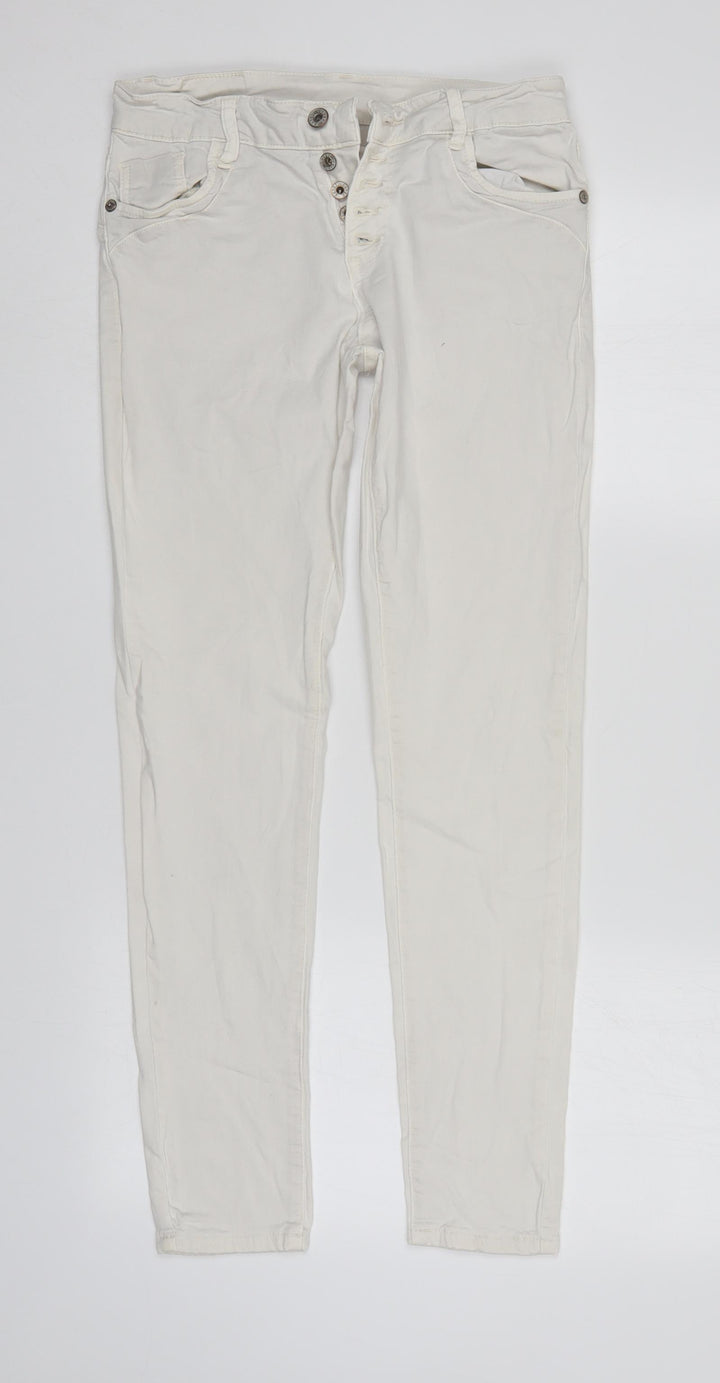 Preworn Womens White   Tapered Jeans Size S L28 in