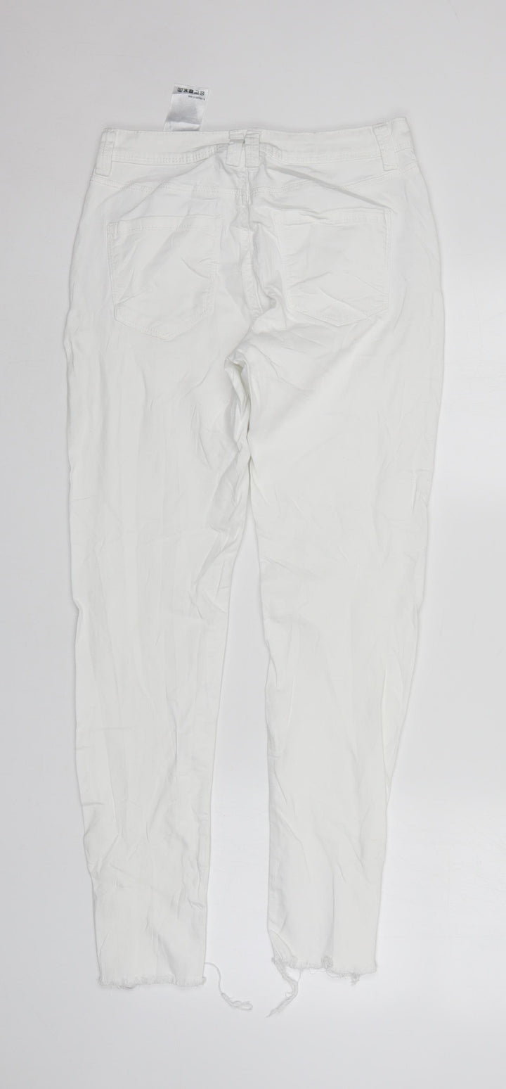 Yessica Womens White Skinny Jeans Size 6 L28 in