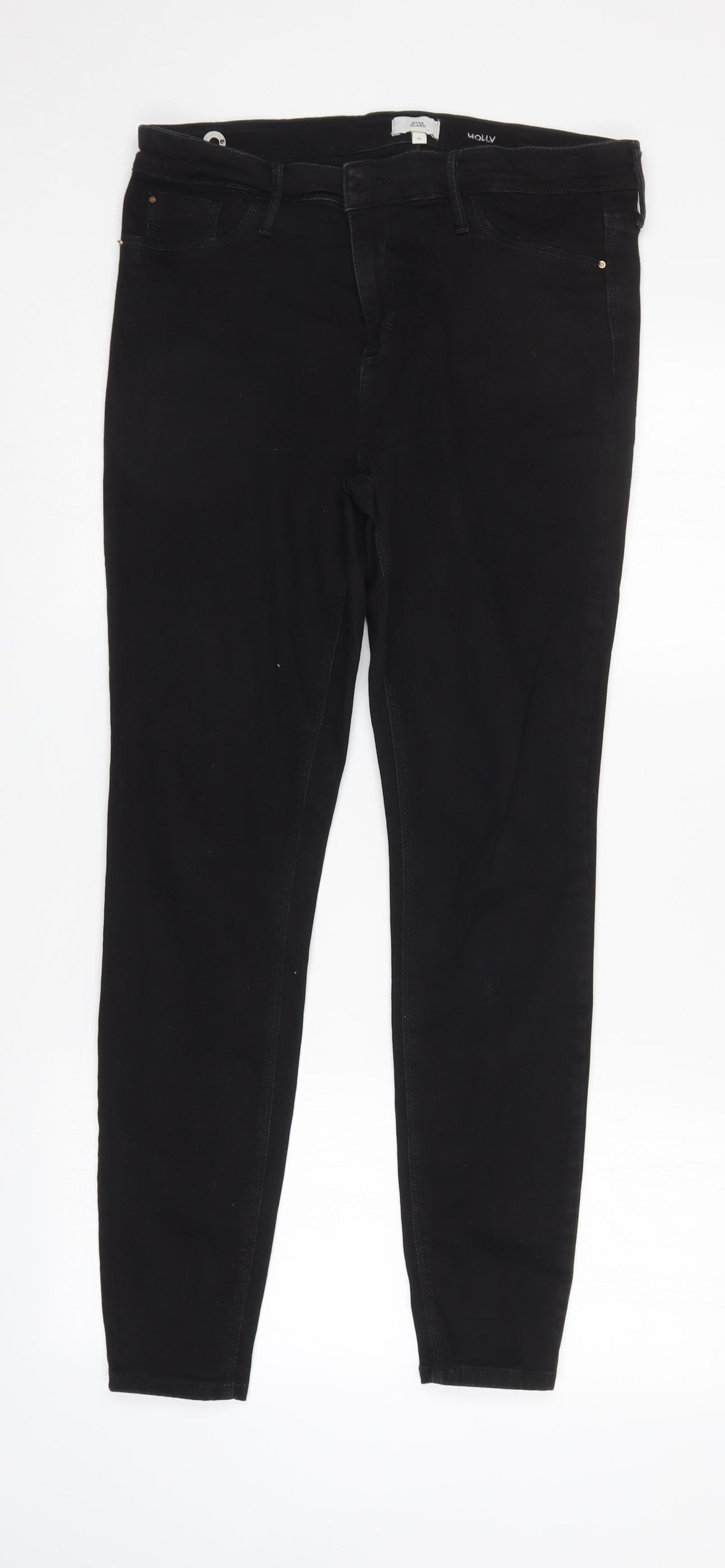 River Island Womens Black   Tapered Jeans Size 16 L29 in